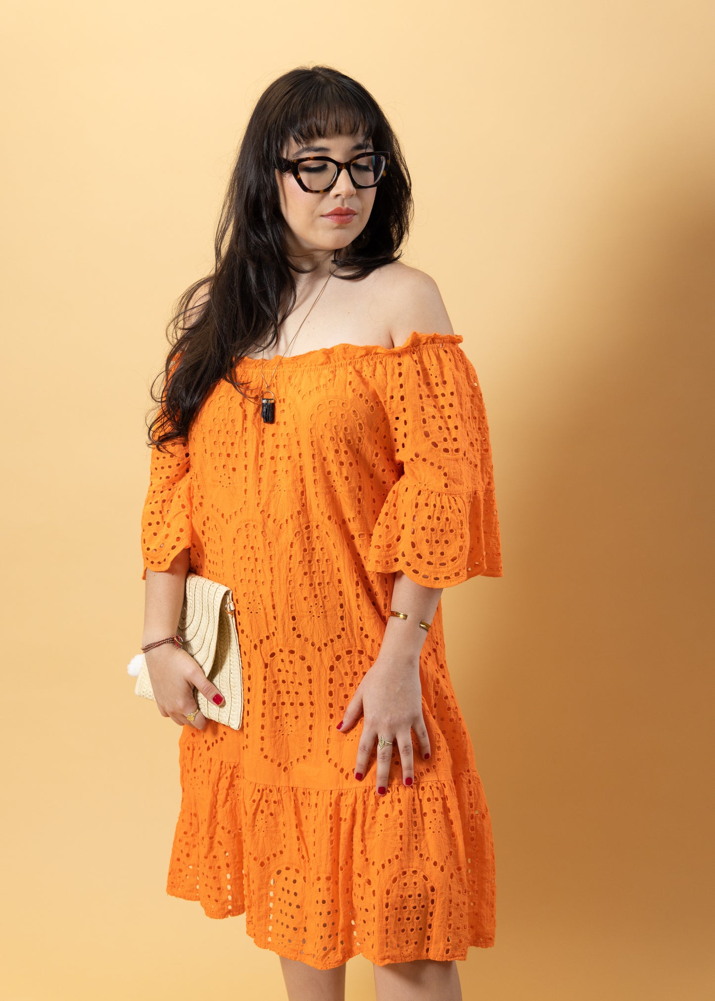 Monica's Eyelet Short Dress