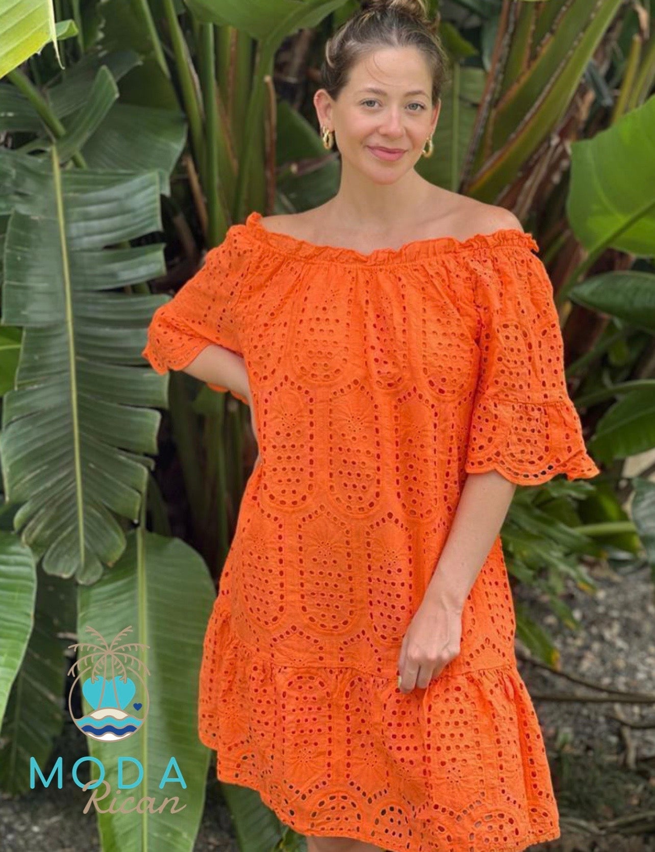 Monica's Eyelet Short Dress
