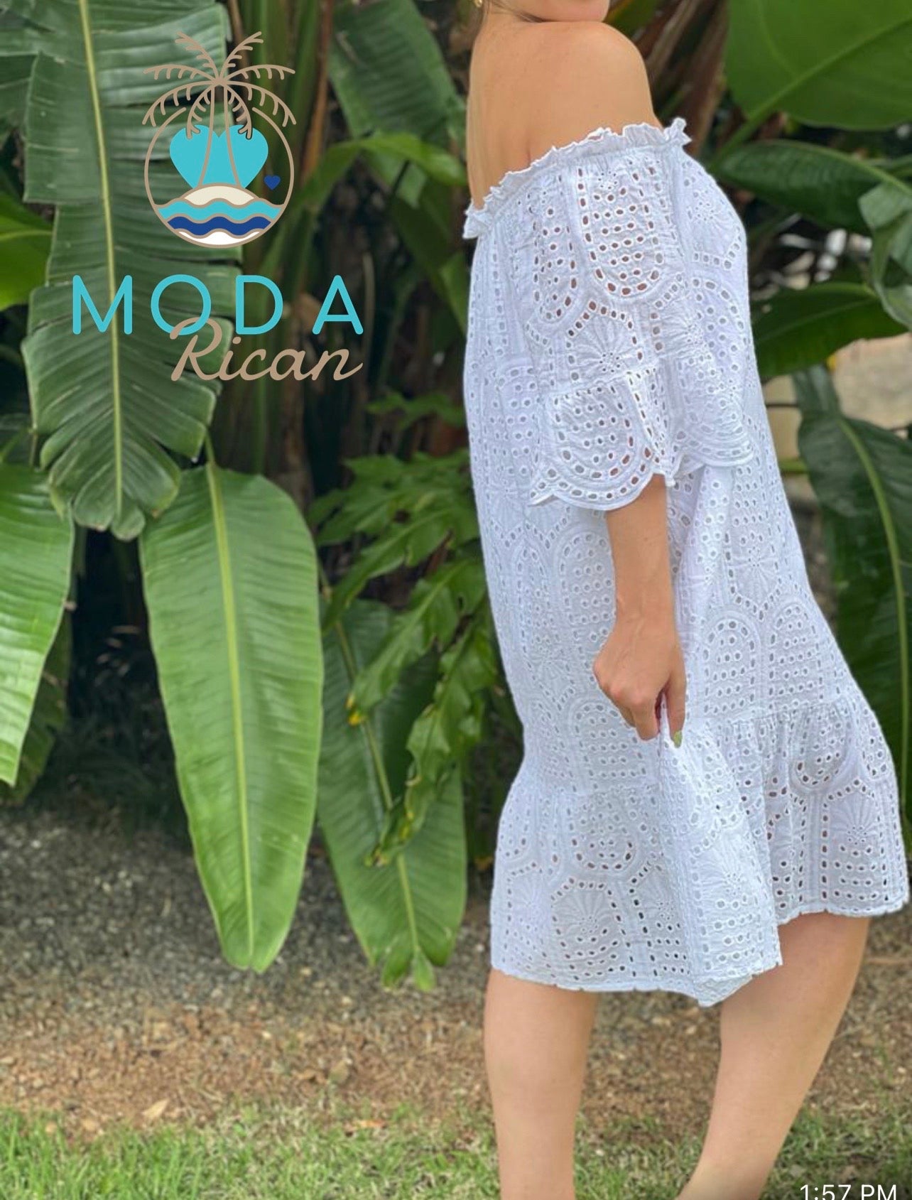 Monica's Eyelet Short Dress