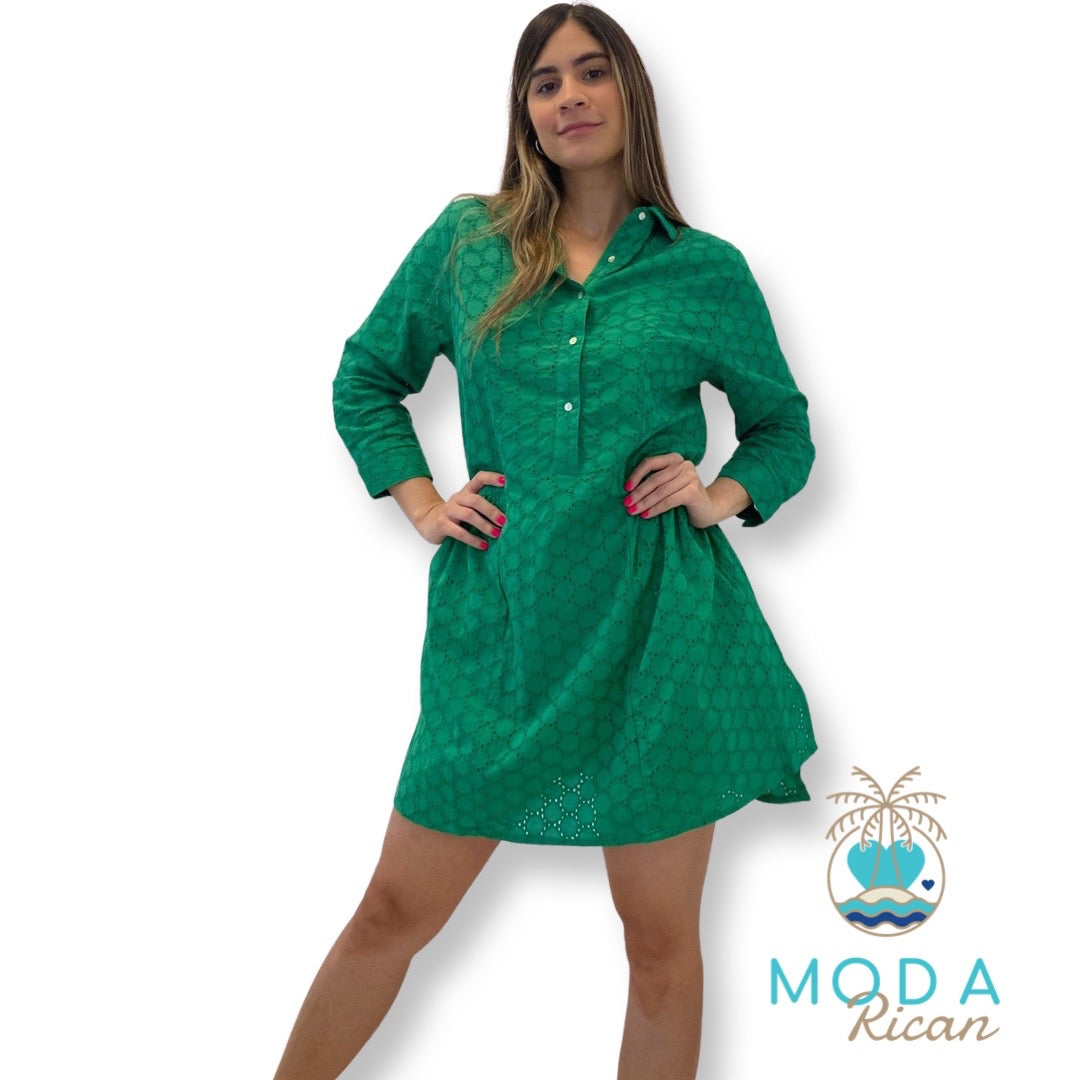 Valeria's Eyelet Short Dress