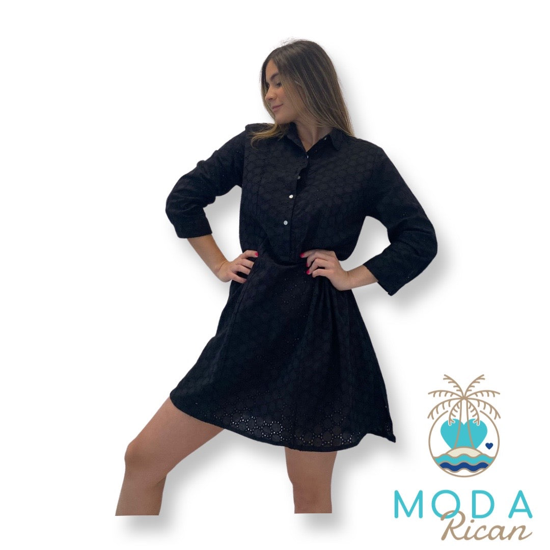 Valeria's Eyelet Short Dress