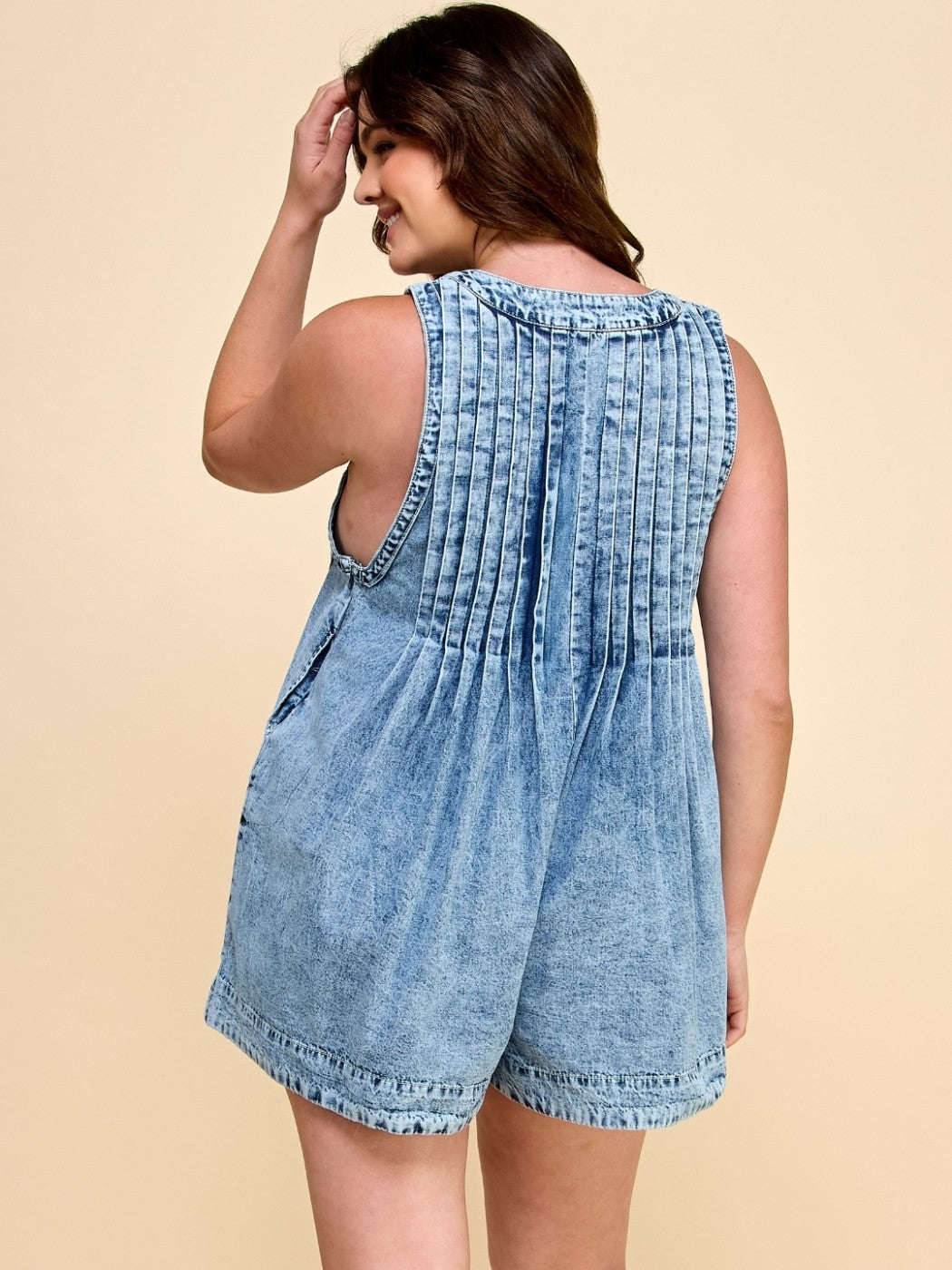 Montego Plus Denim Romper