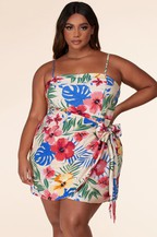 Flirty Flower Print Wrap Dress