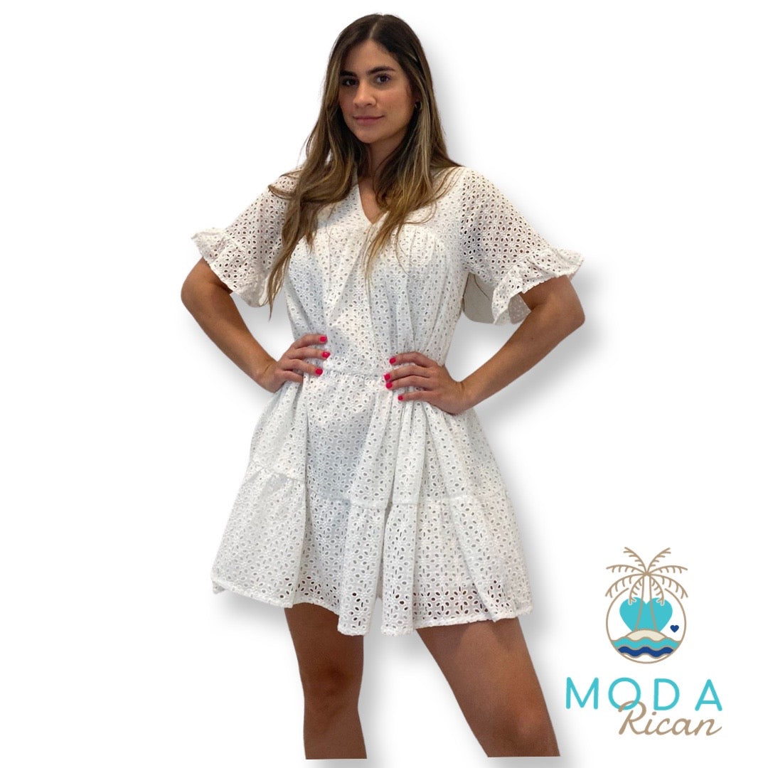 aurora eyelet mini dress Aurora Eyelet Mini Dress – Moda Rican